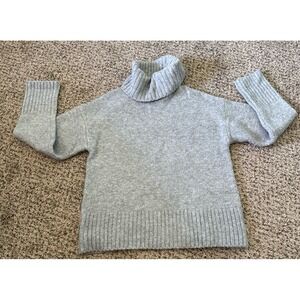 SO Women's Gray Oversized Heather Grey Turtleneck Sweater Size Small